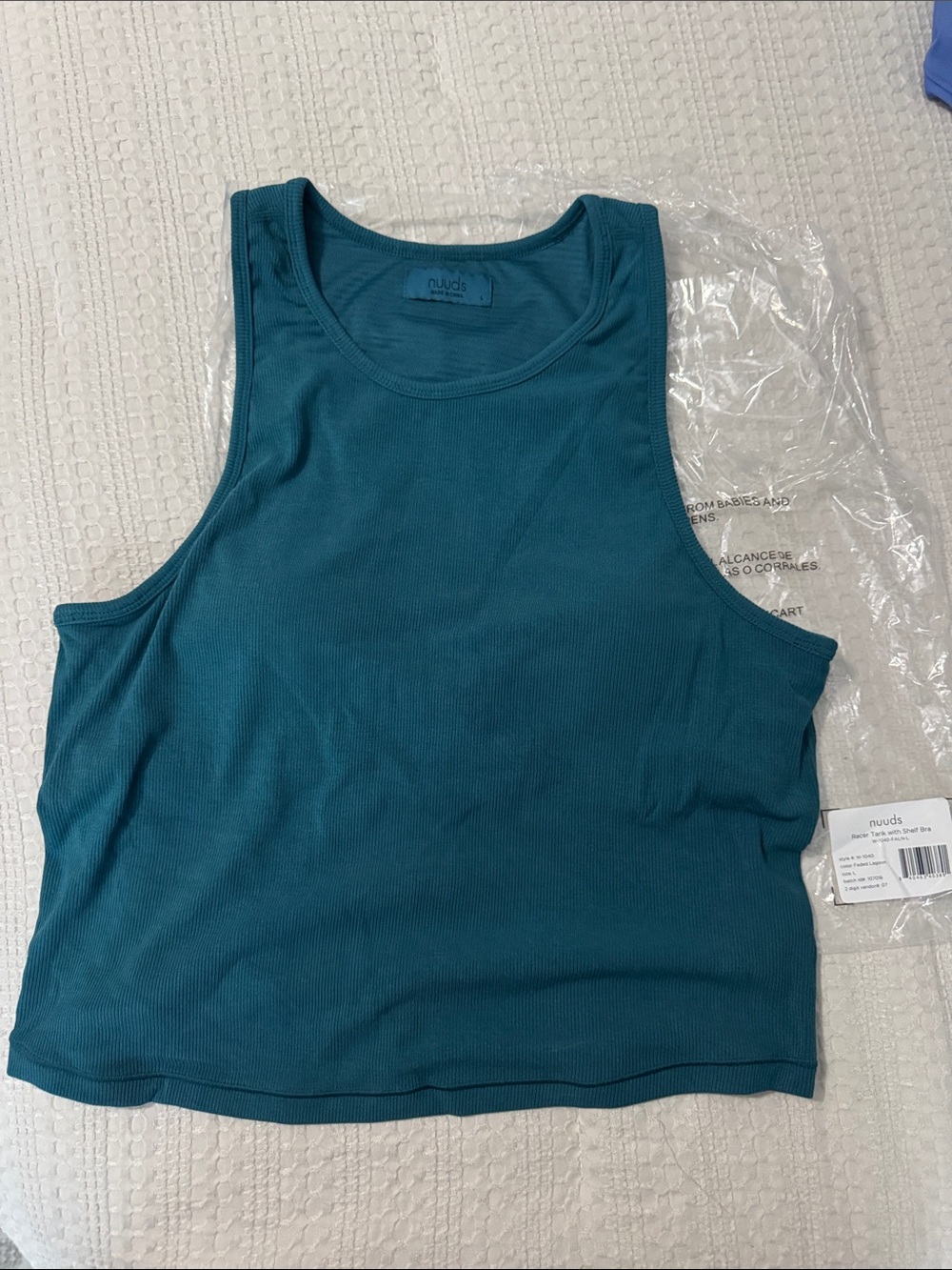 nuuds Sporty Ribbed Tank in limited edition Ocean